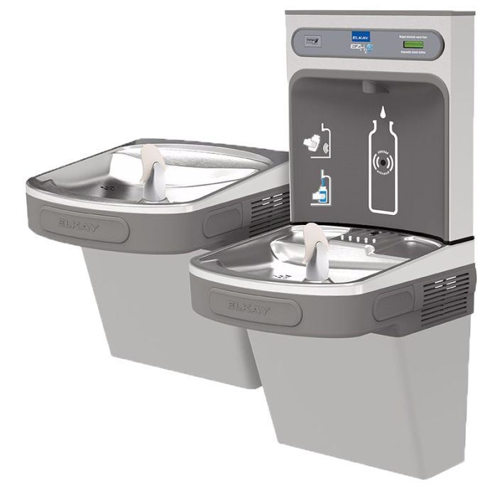 Configuration 3, Left-hand high and right-hand low w/ bottle filler Configuration 3, Left-hand high and right-hand low w/ bottle filler