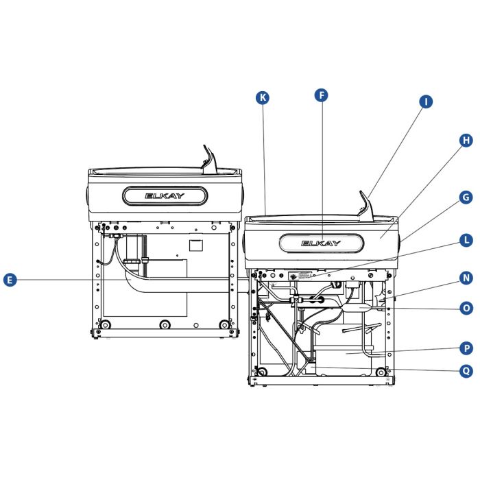 Elkay EZ Series Bi-Level Front View
