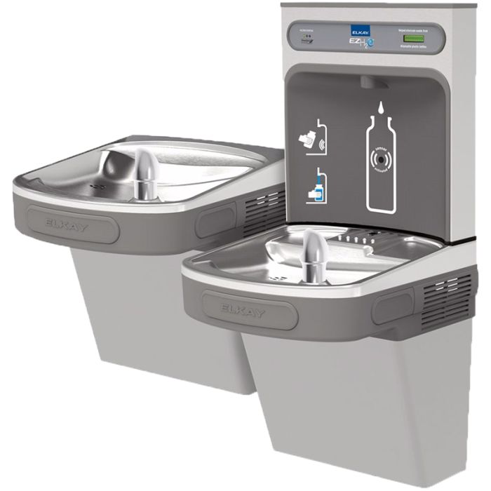 Configuration 3, Left-hand high and right-hand low w/ bottle filler Configuration 3, Left-hand high and right-hand low w/ bottle filler