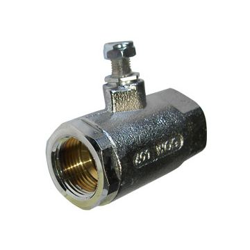 Haws 0006575890 Chrome-Plated Brass Stay-Open Ball Valve, 1" IPS