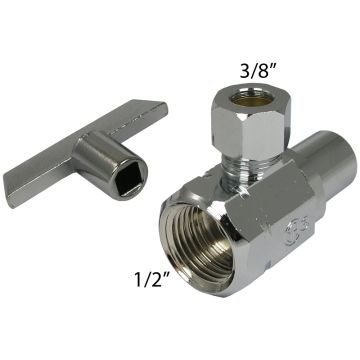 McGuire LFST02LK LF Angle Stop, 1/2 IPS x 3/8 OD LooseKey