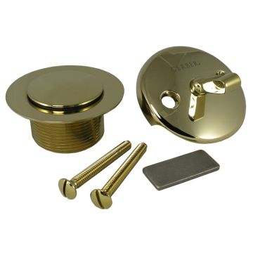 86-857 Polished Brass Tub Drain / O-Flow Kit