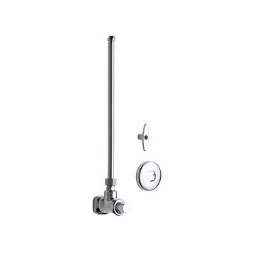 Chicago 1005-CP Angle Stop Fitting With Supply Tube (Discontinued)