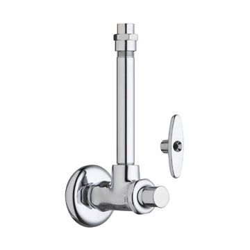 Chicago 1010-1003-3ABCP Angle Stop Fitting with Supply Tube and Loose Key