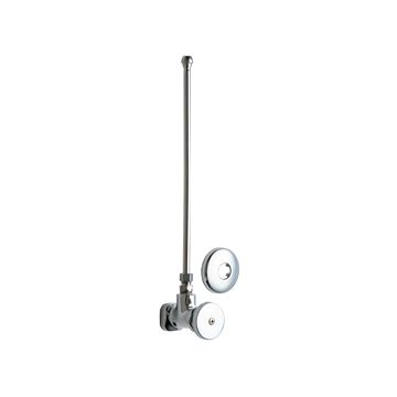 Chicago 1019-CP Angle Stop Fitting With Supply Tube (Discontinued)