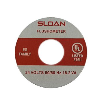 Sloan EL-102-2 Name Plate 24 VAC