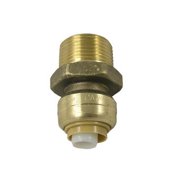 SharkBite U120LF Straight Connector 1/2" x 1/2" MNPT- Lead Free