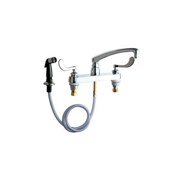 Chicago 1102-317ABCP Hot and Cold Water Sink Faucet with Side Spray