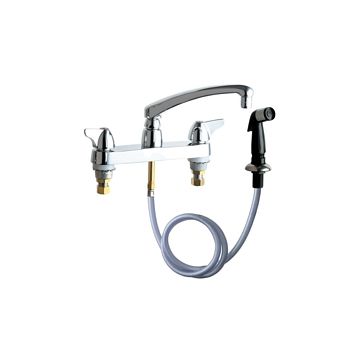 Chicago 1102-E35ABCP Hot and Cold Water Sink Faucet with Side Spray