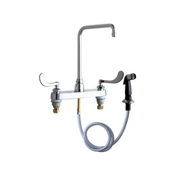Chicago 1102-HA8-317CP Kitchen Faucet w/ Side Spray (Discontinued)