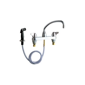 Chicago 1102-L9ABCP Hot and Cold Water Sink Faucet with Side Spray