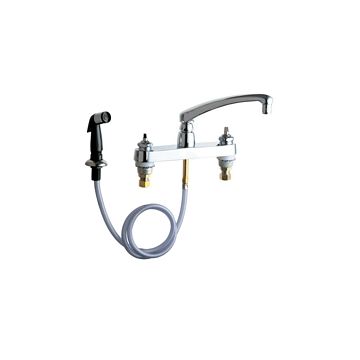 Chicago 1102-LEHAB Hot and Cold Water Sink Faucet with Side Spray