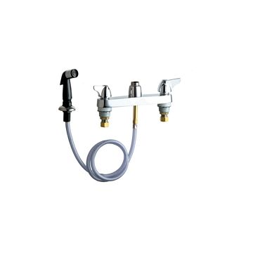 Chicago 1102-LESXKAB Hot and Cold Water Sink Faucet with Side Spray