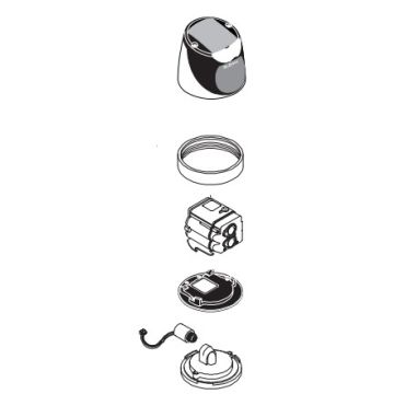 Sloan Solis EBV-320-A Zurn Water Closet Electronic Single Button Flush Cover & Sensor Assembly