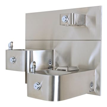 Haws 1119 Hi-Lo, Barrier Free, SS,Integral Bowl w/ Bottle Filler