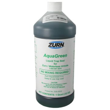 Zurn ZGS-32OZ AquaGreen Waterless Urinal Sealant (1 Quart Bottle)