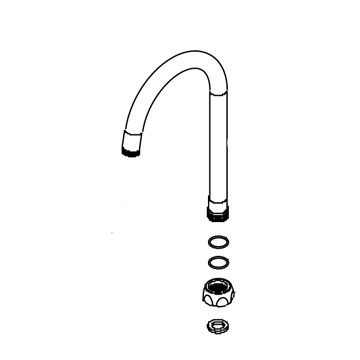 Zurn P6900-GC Centerline Gooseneck Spout 8" (Discontinued)