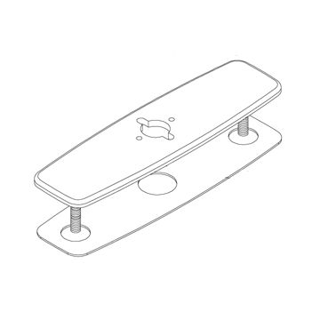 Zurn P6920-CP8-2 Cover Plate 8" (with Hole for Z6920 Faucets)