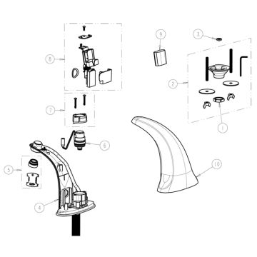 Chicago 116.606.21.1 E-Tronic 40 Sensor Faucet Parts Breakdown