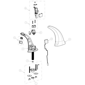 Chicago 116.706.AB.1 E-Tronic 40 Sensor Faucet Parts Breakdown