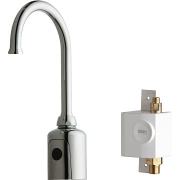 Chicago 116.955.AB.1 HyTronic Gooseneck Sink Faucet with Dual Beam Infrared Sensor