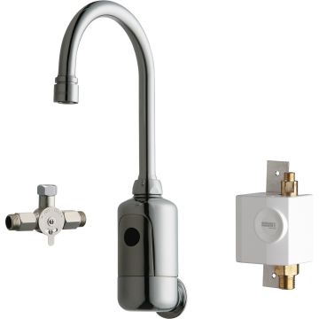 Chicago 116.964.AB.1 HyTronic Gooseneck Sink Faucet with Dual Beam Infrared Sensor