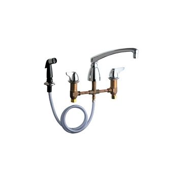 Chicago 1200-AL8CP Kitchen Faucet w/ Side Spray (Discontinued)