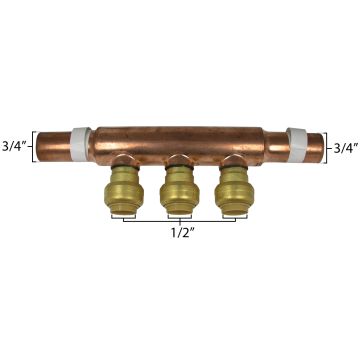 SharkBite 22995 Manifold (3 Port Open)