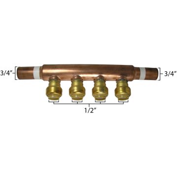 SharkBite 22997 Manifold (4 Port Open)