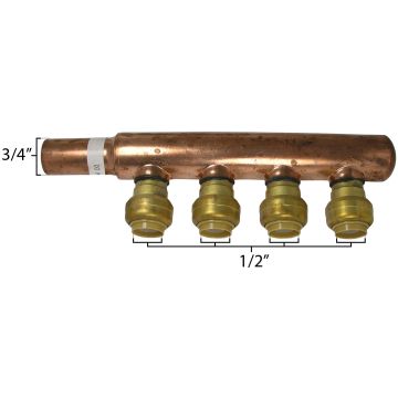 SharkBite 22998 Manifold (4 Port Closed)