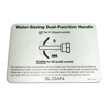 Sloan WES-13 Dual Flush Wall Plate
