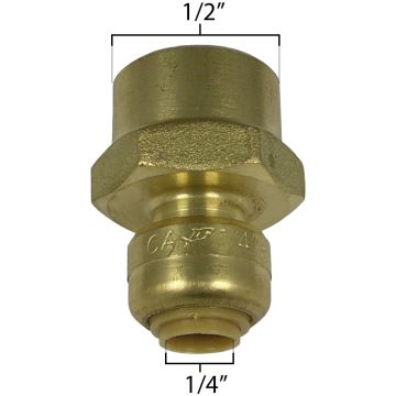 SharkBite U066 Female Reducing Connector 1/4" x 1/2" FNPT