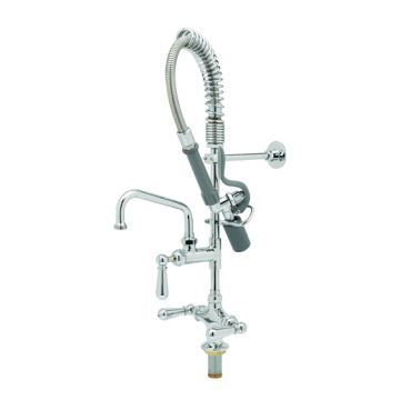 T&S Brass MPY-2DCN-06 Mini Pre-Rinse With 6" Swing Nozzle and Flex Lines