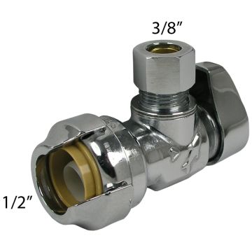 SharkBite 23036-0000LF Angle Stop 1/2" x 3/8" comp - Lead Free