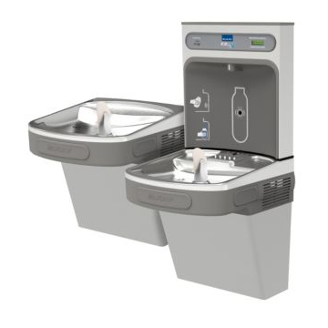 Elkay EZH20 LZSTLDDWSLK Filtered NON-REFRIGERATED Dual Drinking Fountain with Bottle Filler