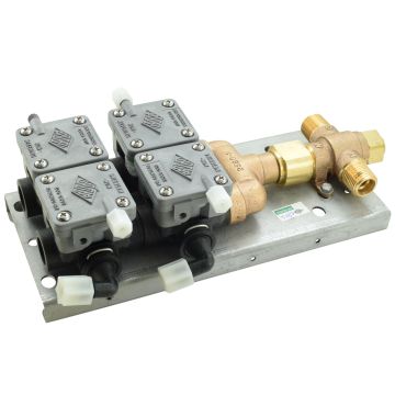Acorn 2598-214-001 Mxt/P Valve Assembly W/Plate For 4 Station Foot Operation Non-Metering Wash-Ware