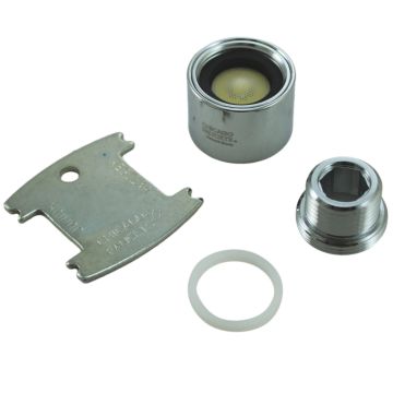 Chicago E3-2VPJKABCP 2.2 GPM (8.3 L/min) Vandal Proof Aerator Pressure Compensating Softflo with Adapter 