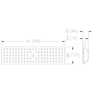 Zurn P6-PPC Wide Domestic Perforated Grate 20 in. x 5 3/8 in.