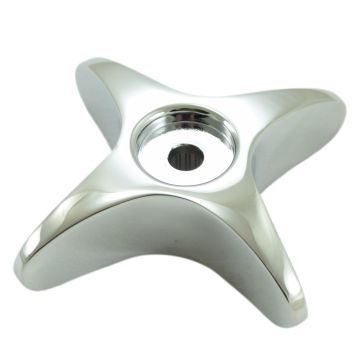 T&S Brass 002521-45NS 4-Arm Kitchen Handle, Chrome-Plated