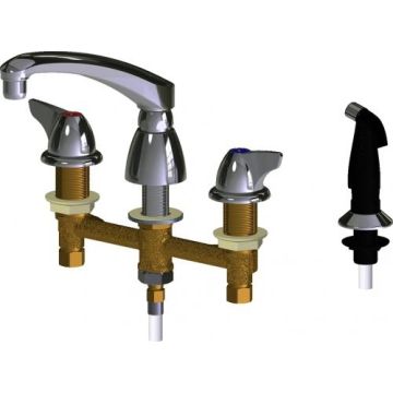 Chicago 200-AL8-1000ABCP Deck-Mounted Faucet 8" Center