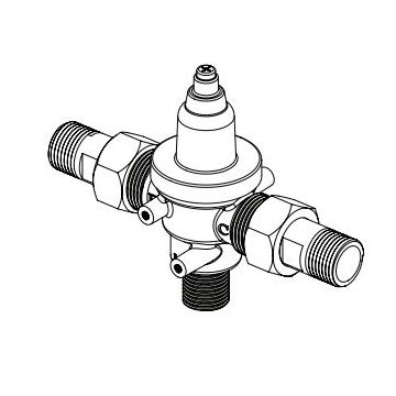 Bradley S59-4007 Thermostatic Mixing Valve with 1/2" Male NPT