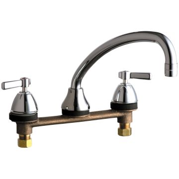 Chicago 1888-369ABCP Concealed Hot and Cold Water Sink Faucet for Stainless Steel Counter