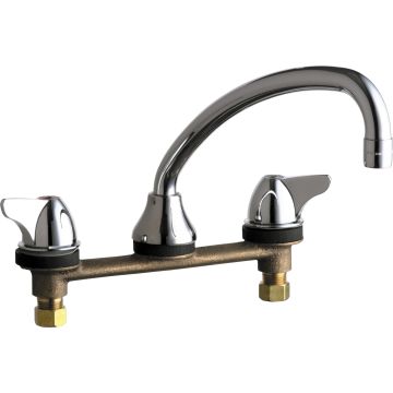 Chicago 1888-ABCP Concealed Hot and Cold Water Sink Faucet for Stainless Steel Coumter