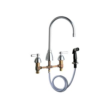 Chicago 200-AGN8AE3ABCP Concealed Hot and Cold Water Sink Faucet with Side Spray