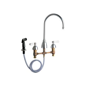Chicago 200-AGN8AE3VPCABCP Concealed Hot and Cold Water Sink Faucet with Side Spray