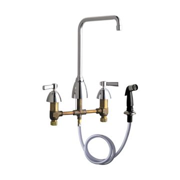 Chicago 200-AHA8ABCP Concealed Hot and Cold Water Sink Faucet with Side Spray
