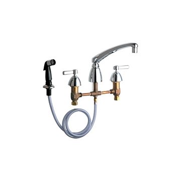 Chicago 200-AL8E35ABCP Concealed Hot and Cold Water Sink Faucet with Side Spray