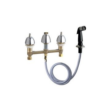 Chicago 200-ALESHXKAB Concealed Hot and Cold Water Sink Faucet with Side Spray