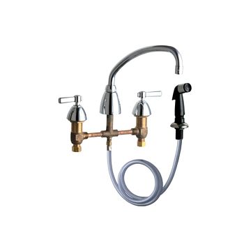 Chicago 200-AXKABCP Concealed Hot and Cold Water Sink Faucet with Side Spray
