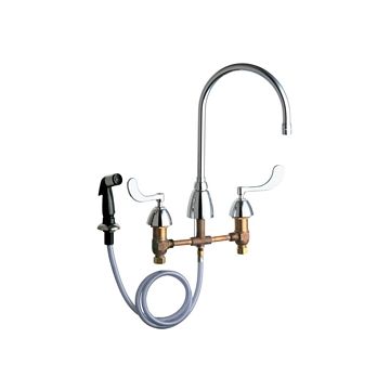 Chicago 200-GN8AE3-317XKAB Concealed Hot and Cold Water Sink Faucet with Side Spray